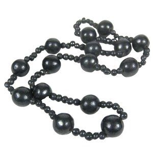 Ceramic Necklace Beaded 30 inch Strand Floating Station Statement Heavy NO CLASP